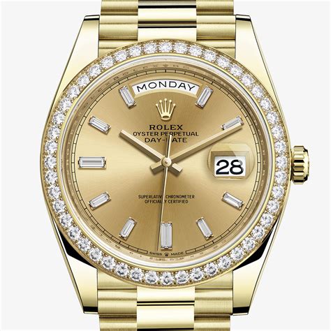 yellow gold rolex day date 40|rolex day date 40mm price.